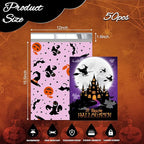 Halloween Poly Mailer 12x15.5 Inch 50 Pcs, Waterproof Shipping Bags for Clothing, Tear-Resistant Mailier Bags, Strong Mailing Bags with Self-Seal - Purple