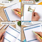 Clever Fox Planner 2nd Edition – Colorful Weekly & Monthly Goal Planner, Time Management & Productivity Organizer, Undated, A5 (Mystic Blue)