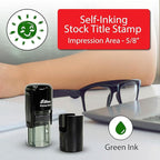 Shiny Sun Teacher Stamp, Round Self Inking Stamp for Classroom, Green Ink