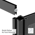 Workflow Modular Wall | Room Divider with Whiteboard, Sound-Dampening, & Frosted Acrylic Panels | Expandable Office Partition for Privacy & Productivity (53" x 48")