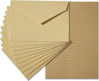 Tuhangcc Stationery Writing Paper and Envelopes Set with Jute Rope 4 X 6 for Writing Letter, (20 Best Paper with 10 Heavyweight envelopes),by Better Gift Office Products(Yellow)