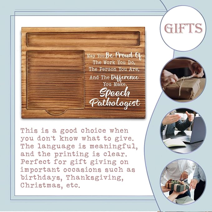 Speech Language Pathologist Appreciation Gifts, Thank You Gifts for Speech Language Pathologist, Speech Pathologist Gifts for Women, Men, SLP Gifts Self-Stick Note Pad Holders ZSS7