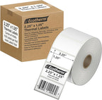 2.25" x 1.25" Thermal Labels | 4 Rolls | 4540 Labels | fits Zebra, Munbyn, Rollo, Godex, Arkscan, iDPRT, Offnova Thermal Label Printers and More | Blank White Adhesive Stickers by Ecotherm