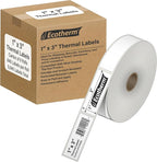 1" x 3" Thermal Labels | 6 Rolls | 5040 Labels | fits Zebra, Godex, Arkscan, iDPRT, Offnova Thermal Label Printers and More | Blank White Adhesive Stickers by Ecotherm