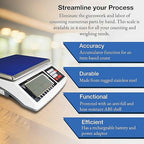 PEC Digital Counting Scale - Digital Inventory Scale for Packages and Mail - Weight Counting Scale for Coins and Small Parts - 6.6lbs