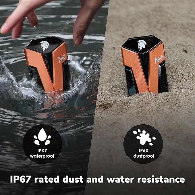 DATO External SSD 4TB, External Solid State Drive Portable SSD External USB 3.2 Gen 2x2 Type-C OTG Supported Compatible with PS5 and Xbox, up to 1600/1500 MB/s IP67 Waterproof - ARES Amber Shield