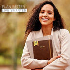 Ensight 2025-2026 HARDCOVER Leather Planner Weekly & Monthly - 6.5x8.5 Inches - Academic Planner Business Personal or Student - Pen Holder, Thick Paper, July 2025 - June 2026 (Brown)