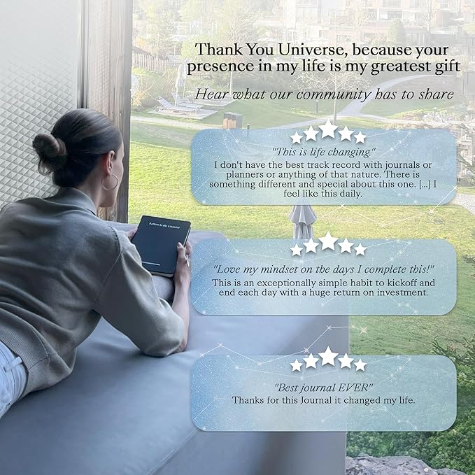 Daily Gratitude Journal (with 160 pages) | Letters to the Universe | Gratitude and Manifestation Journal | Thoughtful Spiritual Gift - English Version