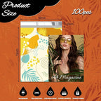 Colorful Leaves Poly Mailer 10x13 Inch 100 Pcs, Waterproof Shipping Bags for Clothing, Tear-Resistant Mailier Bags, Strong Mailing Bags with Self-Seal