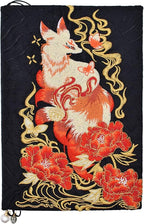 BLBMH Bookmark Book Covers for Paperbacks 5.5x8.5 Book Cover for Privacy Hardcover Adjustable Book Jacket for Soft Cover Books Fabric Softcover Protector for Women Book Lovers Gifts - Kitsune B 8.5in