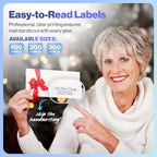 200 Personalized Address Labels - Glossy White Return Address Label 2.5" x 0.75'', Stylish Fonts for Envelopes & Packages, Customizable Labels for Home or Office Use