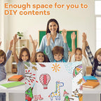 Ctosree 36 Pcs Tri Fold Display Board,36" x 48" Portable Lightweight Foldable Presentation Poster Board for Office Projects Exhibitions Workshops, White