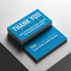 ITZAMNA Thank you for supporting small business cards Customer appreciation note cards Pink Script with Heart Pack of 100 sky blue