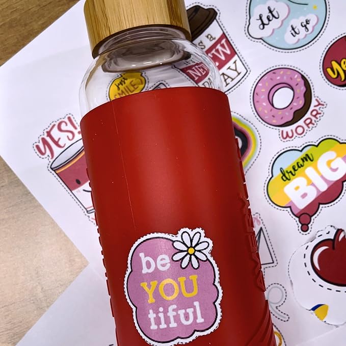 8.5" x 11", 25 Sheets, 25 Printable White Sticker Paper, Full Sheet Shipping Labels for Laser & Inkjet Printers, Letter Size