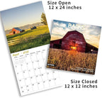 2026 Wall Calendar Barns | 12 Monthly Hangable Barns Calendars | 12" x 24" (Open) | Thick & Sturdy Paper for Organizing & Planning | Home and Office