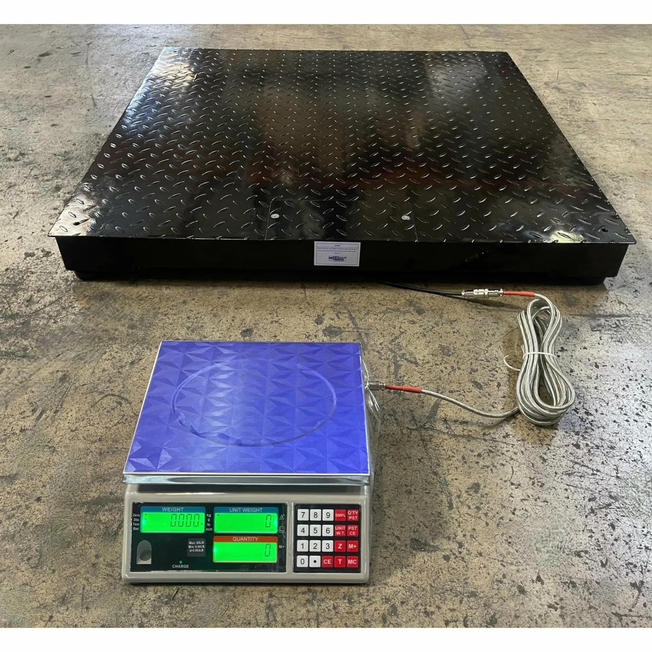 Liberty Scales LS-700-DC Dual Counting Smart Weighing Scale Systems, Size 48" x 60" (4' x 5') - C-Scale (13 lb x .0004 lb) / Floor Scale 2500 lb x .5 lb