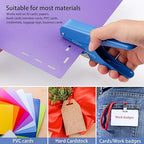 Handheld Badge Slot Hole Punch: Imlike Card Punch with Garbage Collector, Slot Puncher for PVC ID Card, Business Card, Name Tag and Luggage tag, 19/32" x 5/32" Hole, All Metal Construction