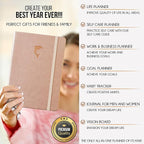 Life Planner - Gratitude Journal for Men & Women | Daily, Weekly & Monthly Planner with Budget Section, Time Blocking, Habit Tracker for Peace of Mind Planning to Increase Productivity & Happiness