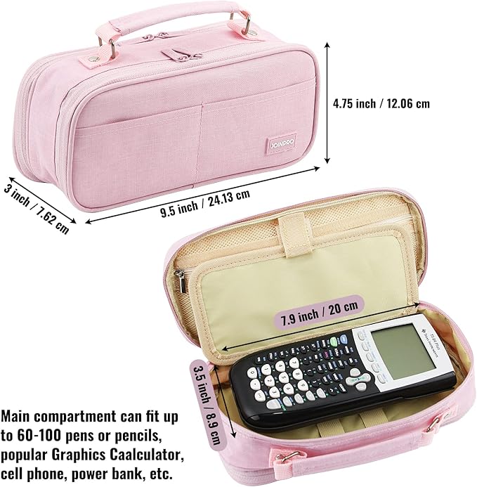 Pencil Case, Large Capacity Pencil Case Organizer; Double Zipper Storage Bag; Big Pencil Pouch for College School Office Teen Girl Boy Men Women Adult