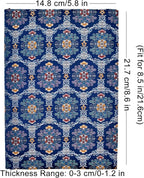 BLBMH Book Covers for Paperbacks Handmade Bookcover Fit for 5.5x8.5 inch Adjustable Fabric Softcover Protector for Women Book Lovers Gifts - Flower Blue B 8.5in