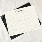 Simplified Desk Calendar 2025-2026 with Desktop Mat, Cabbrix Large Desk Pad Calendar 21" x 16-1/2" Covering July 2025 to June 2026, Desk Blotter Calendar 2025 for Home School and Office (Black)