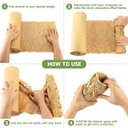 Honeycomb Packing Paper Wrap 15''x12000" (1000 ft), Substitute Alternative for Bubble Cushioning Wrap for Moving Shipping Packaging, Recyclable Moving Supplies with 48 Fragile Sticker Labels