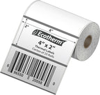 4" x 2" Mobile Printer Labels | 25 Rolls | 7500 Labels | fits Zebra ZQ630, QL420, and QLn420 Printers | Black Mark On Liner | .75" Core Rolls | by Ecotherm
