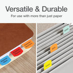 Redi-Tag Laser Printable Tabs, Permanent Index Tabs, Customizable Adhesive Labels, 5 Assorted Colors: Yellow, Red, Blue, Green, Orange, 1.125" x 1.25", 375 Per Pack (B39020)