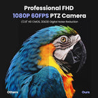 AI Auto Tracking NDI PTZ Camera 3G-SDI/USB3.0/HDMI/LAN IP PoE Live Streaming 20X Optical and 8X Digital Zoom Camera 1080P 60FPS for Church Services Worship Education Events vMix OBS YouTube