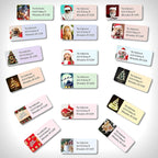 Customized Personalized Address Labels - Made in The USA by Kenco (500 Labels, Christmas)