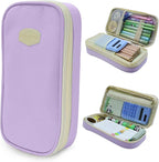 Large Capacity Pencil Case - Durable Zipper Aesthetic Pen Pouch, Big Storage Organizer for School, Office & Travel - Waterproof & Multi-Use (Purple)