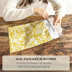 Poly Mailers 10x13 Inch 500 Pack Medium Shipping Bags Strong Thick Mailing Envelopes | Self Sealing Adhesive | Waterproof & Tear Resistant | Small Business Packaging - Floral Mustard Yellow