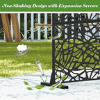 NicBex Room Divider 1 Panel Room Dividers with Mesh Shape Design Partition Room Dividers and Metal Privacy Screens Wall Divider for Outdoor, Room Separation,48.31" W x 15.75" D x 70.75" H, Black