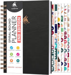 Clever Fox Planner 2nd Edition Spiral – Colorful Weekly & Monthly Goal Planner, Time Management & Productivity Organizer, Undated (Black)