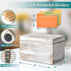 DRASTAR Index Card Holder, Index Card Organizer 3x5, Index Card Holder with Dividers, Index Card Holder for Desk, Index Card Storage Case, Note Card Box, Retro White