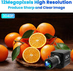 USB Camera 4K 12 Megapixels USB Webcam 1080P 120fps High Speed Golf Swing Cam with 3X Manual Optical Zoom Lens Close up PC Computer Plug and Play for Live Streaming Industrial Project Meeting