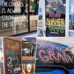 Car Window Markers for Glass Washable –10mm Liquid Chalk Car Paint Pen Wet Erasable, 8 Neon Chalk Markers for Big Chalkboard, Blackboard, Bistro, Glass, Mirrors, Auto Windshield