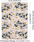 BLBMH Embroidery Book Covers for Paperbacks Fit for 5.5x8.5 inch Adjustable Book Sleeve Cover for Women Over 15 Soft Cloth Protector for Privacy Notebook Novels - Daisy 3