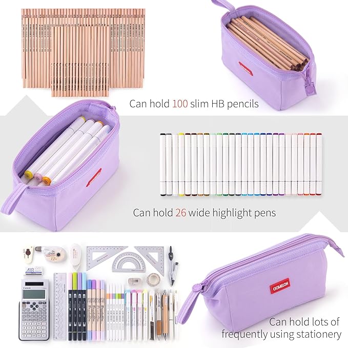 CICIMELON Pencil Case Large Capacity Pencil Pouch Pen Bag for School Teen Girl Boy Men Women