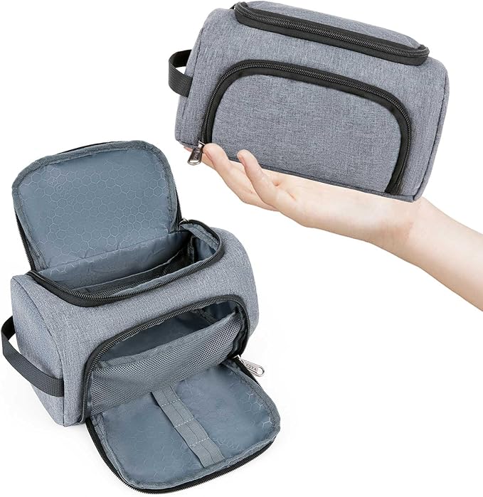 XQXA Large Capacity Pencil Case Organizer, Multifunctional Extra Big Pencil Pouch with Compartmens, Travel Simple Stationery Pen Bag, Fabric Pencil Bag for Men Women Girl Boy (Grey)