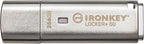 Kingston Ironkey Locker+ 50 256GB Encrypted USB Flash Drive | USB 3.2 Gen 1 | XTS-AES Protection & TAA Compliant | Multi-Password Security Options | IKLP50/256GB