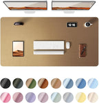 YSAGi Leather Desk Pad Protector, Office Desk Mat, Large Mouse Pad, Non-Slip PU Leather Desk Blotter, Laptop Desk Pad, Waterproof Desk Writing Pad for Office and Home (Bronze, 47.2" x 23.6")