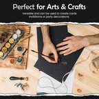 SANZIX 120 Pack Blank Business Cards 2" x 3.5" 220 GSM-80 Lbs Customizable Black Cardstock Business Card Paper for Printer | Black Blank Thankyou & Message Cards.