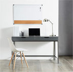 Amazon Basics 24" x 36" Monthly Whiteboard Calendar with Cork Board, Wall Mounted, Easy to Install, Silver Aluminum Frame