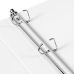 Amazon Basics 3 Ring Binder with Durable 1 Inch D-Ring and Clear Overlay for Storage and Organization, Pack of 4, White