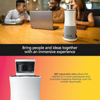 RICOH Meeting 360 | 360° Conference Room Camera - AI-Powered - Active Speaker Focus - Plug and Play - Zoom Certified - Works with Microsoft Teams, Google Meet, Cisco Webex