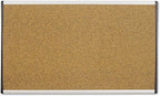 Quartet Bulletin Board, 30" x 18", Corkboard, Cubicle, Arc, Aluminum Frame (ARCB3018)