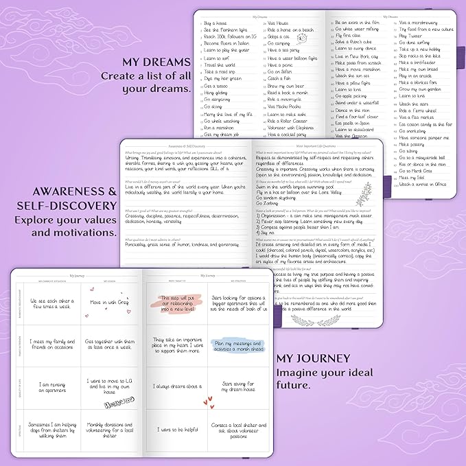 Legend Planner PRO – Deluxe Weekly & Monthly Life Planner to Increase Productivity and Hit Your Goals. Time Management Organizer Notebook – Undated – 7 x 10" Hardcover + Stickers – Dark Purple