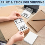 JTIEO 2" x 4" Sticker Labels Direct Thermal Labels 300Pcs Shipping Label, Compatible with Zebra & Rollo Label Printer