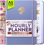 Hourly Planner - Undated Daily, Weekly & Monthly Planner with Budget Section | A 12 Month Journey to Increase Productivity & Happiness | Life Organizer & Gratitude Journal - Vertical Format